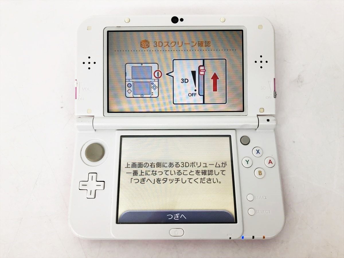 【1円】Newニンテンドー3DSLL 本体 ピンク/ホワイト 任天堂 RED-001 動作確認済 3DS LL EC38-183jy/F3_画像5