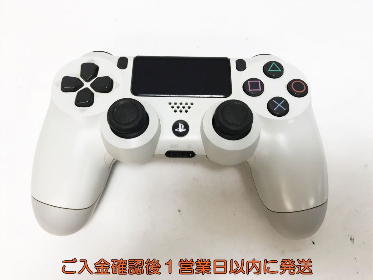 【1円】PS4 純正 ワイヤレスコントローラー DUALSHOCK4 ホワイト 未検品ジャンク SONY Playstation4 プレステ4 J07-390yk/F3_画像1