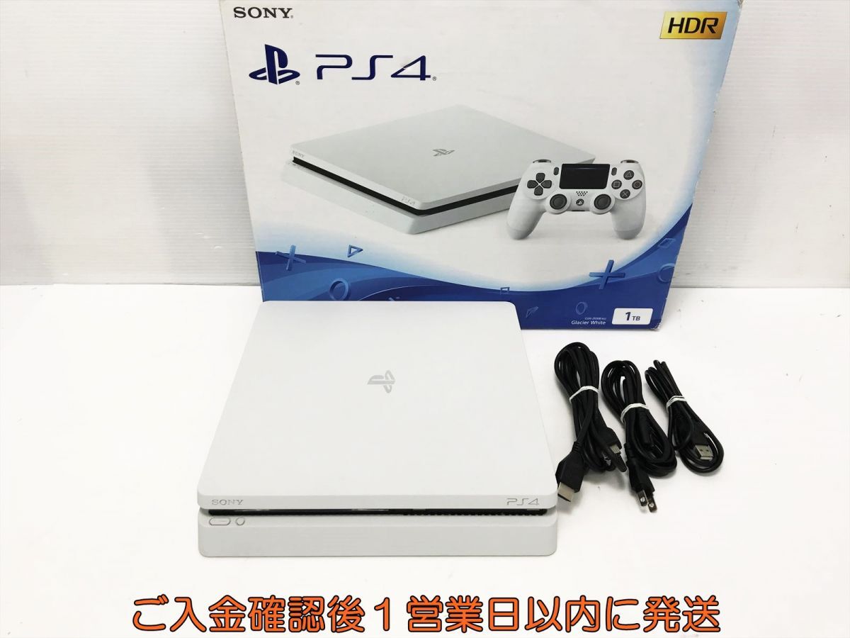 【1円】PS4 本体 /箱 セット 1TB ホワイト SONY PlayStation4 CUH-2100B 初期化/動作確認済 プレステ4 K07-587tm/G4_画像1