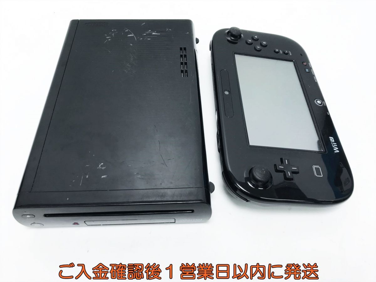 【1円】任天堂 WiiU 本体 セット 32GB ブラック 未検品ジャンク Wii U ニンテンドー K08-183tm/G4_画像3