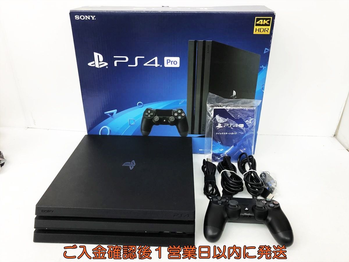 【1円】PS4Pro 本体 セット 1TB ブラック SONY PlayStation4 Pro CUH-7100B 初期化済 未検品ジャンク DC09-940jy/G4_画像1
