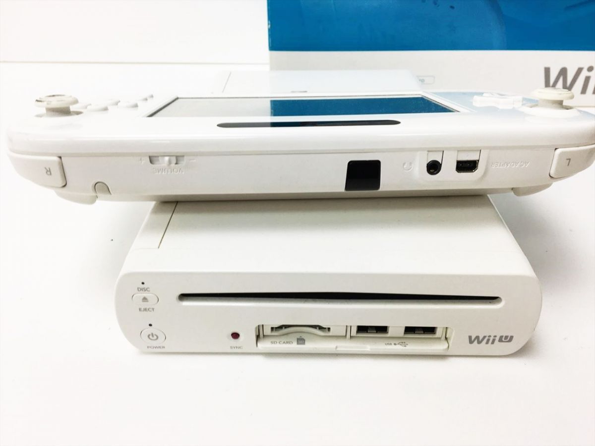 【1円】任天堂 WiiU 本体 セット 8GB ホワイト ベーシックセット ニンテンドーWii U 未検品ジャンク J03-153rm/G4_画像4