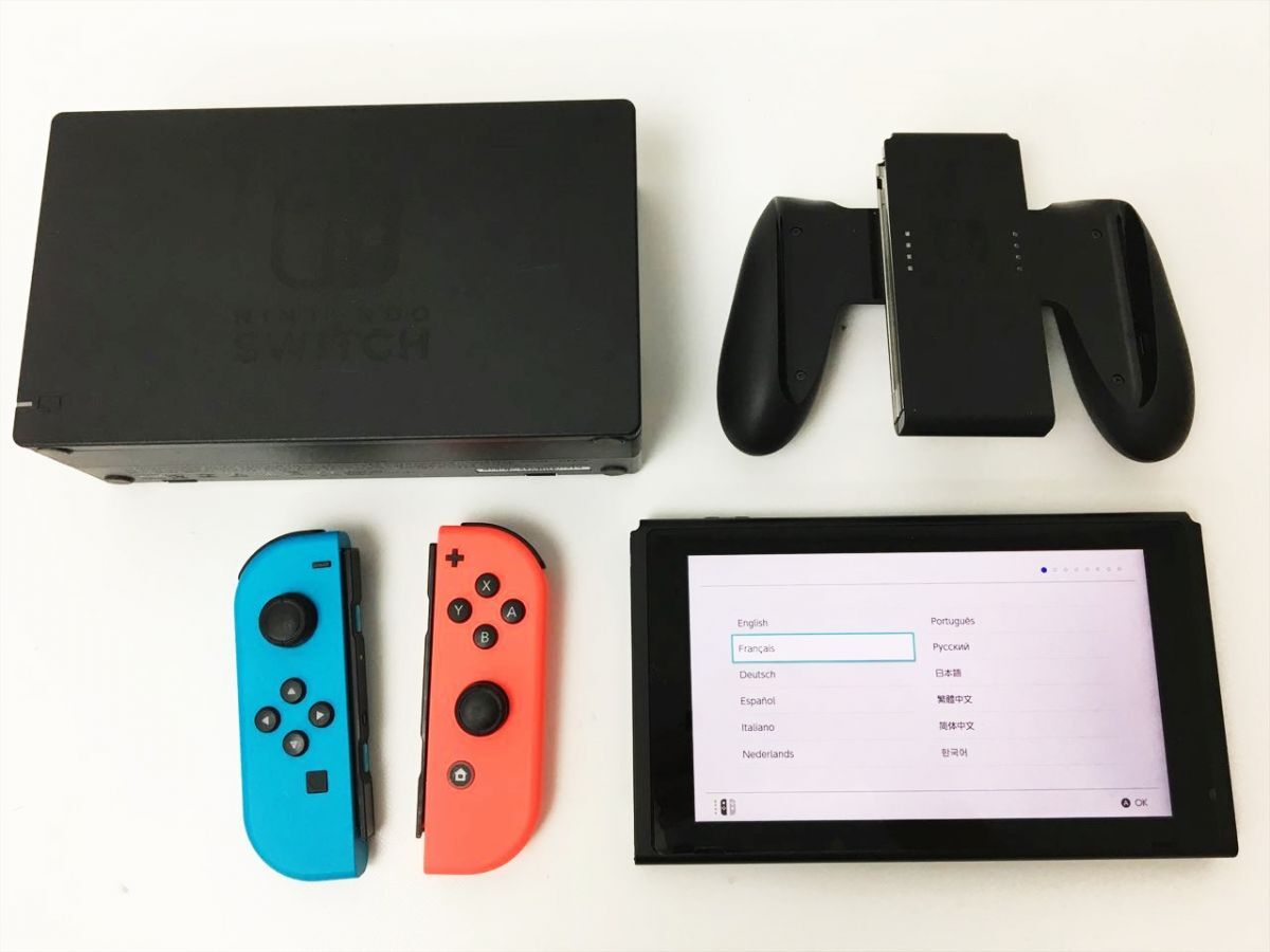 【1円】任天堂 Nintend Switch 本体 セット ネオンブルー/ネオンレッド ニンテンドースイッチ 動作確認済 箱傷み J03-156rm/G4_画像3