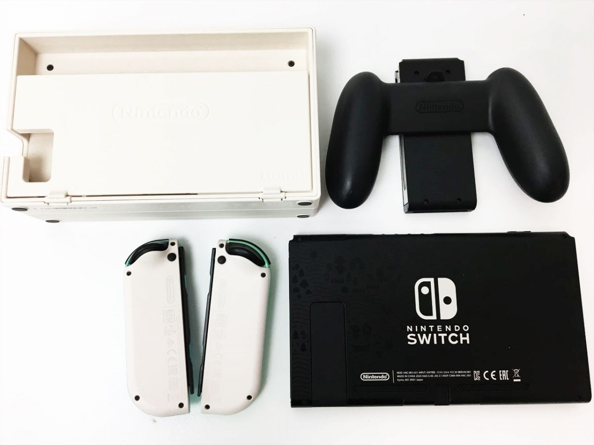 【1円】任天堂 Nintend Switch 本体 セット どうぶつの森 モデル ニンテンドースイッチ 動作確認済 箱破損 ソフト欠品 J03-159rm/G4_画像4