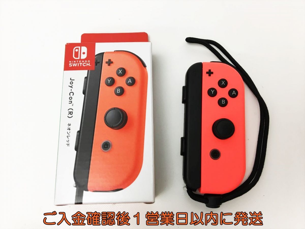 【1円】任天堂 純正 Nintendo Switch Joy-Con 右 R ネオンレッド ストラップ付き スイッチ ジョイコン 動作確認済 H01-953rm/F3_画像1