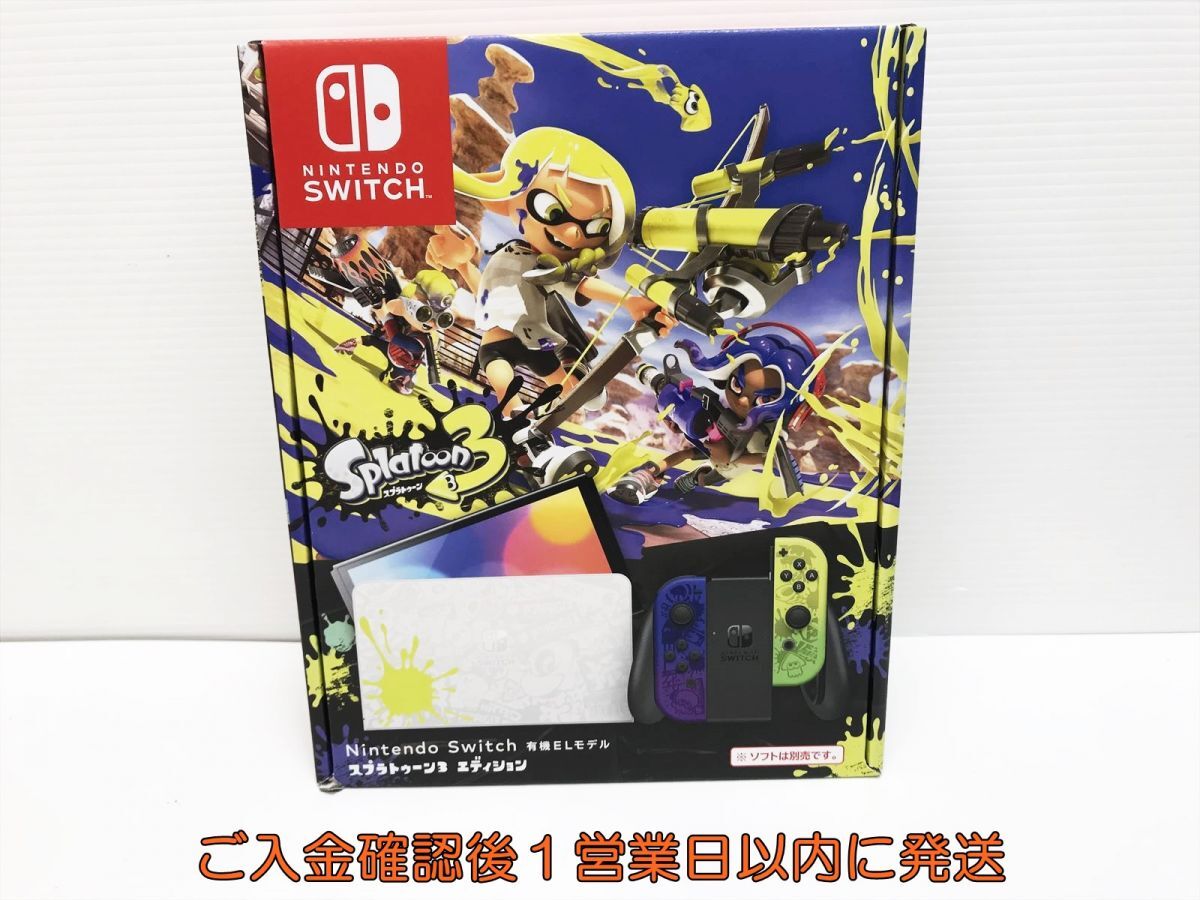 未使用品 任天堂 有機ELモデル Nintendo Switch 本体 セット スプラトゥーン3エディション スイッチ J07-371yk/G4_画像1