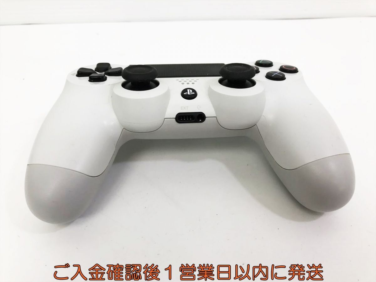 【1円】PS4 純正 ワイヤレスコントローラー DUALSHOCK4 ホワイト 未検品ジャンク SONY PlayStation4 H09-205kk/F3_画像2