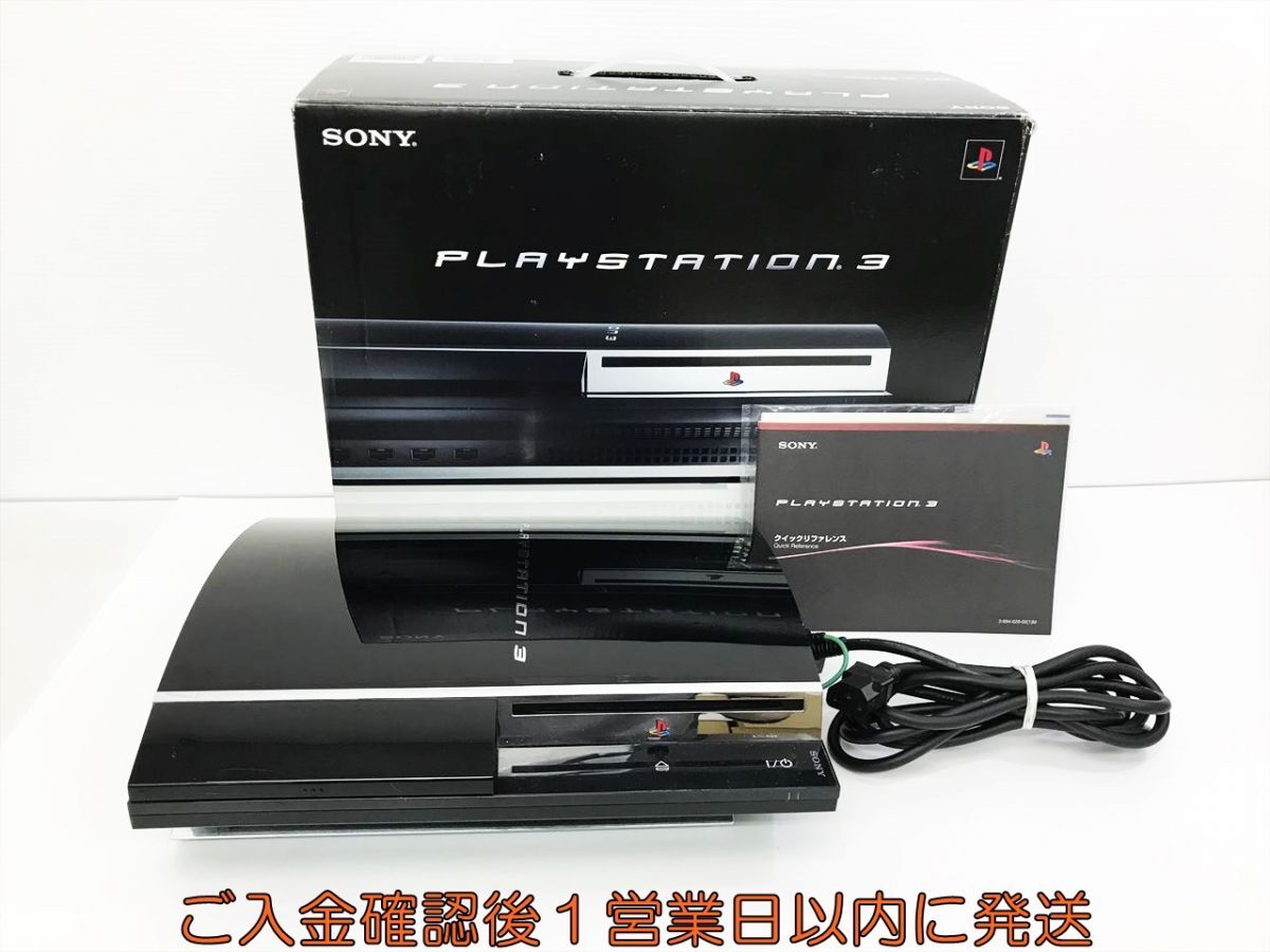 【1円】PS3 本体/箱 セット 60GB ブラック SONY PlayStation3 CECHA00 初期化/動作確認済 プレステ3 K09-663kk/G4_画像1