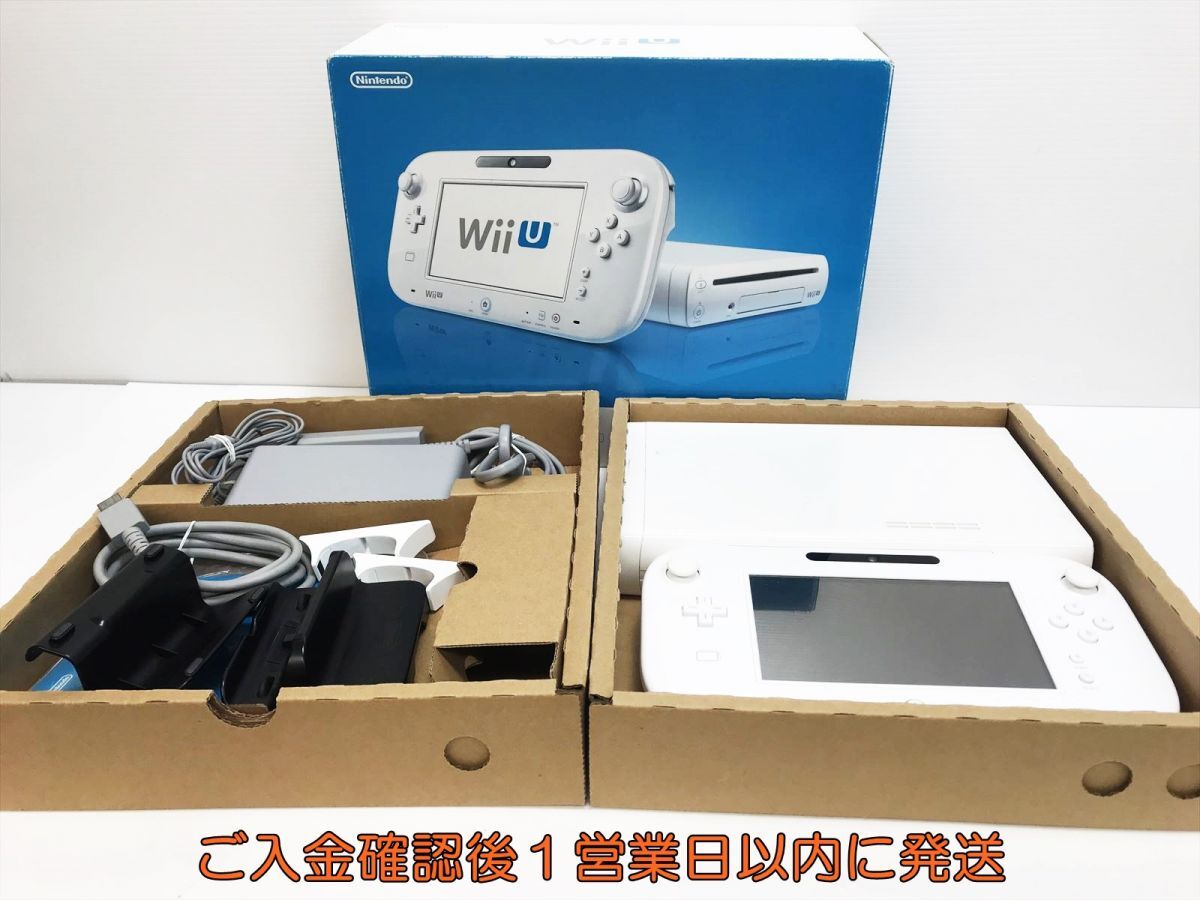 【1円】任天堂 WiiU プレミアセット 本体 セット 32GB ホワイト ニンテンドーWii U 初期化/動作確認済 M05-232yk/G4_画像1