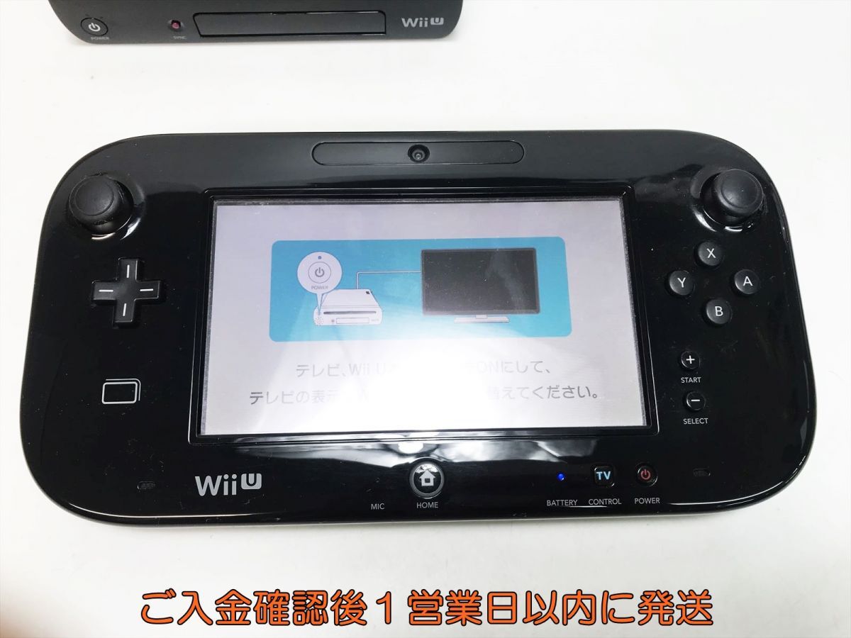 【1円】任天堂 WiiU 本体 ファミリープレミアムセット 32GB ブラック ニンテンドーWii U 初期化/動作確認済 M05-235yk/G4_画像3