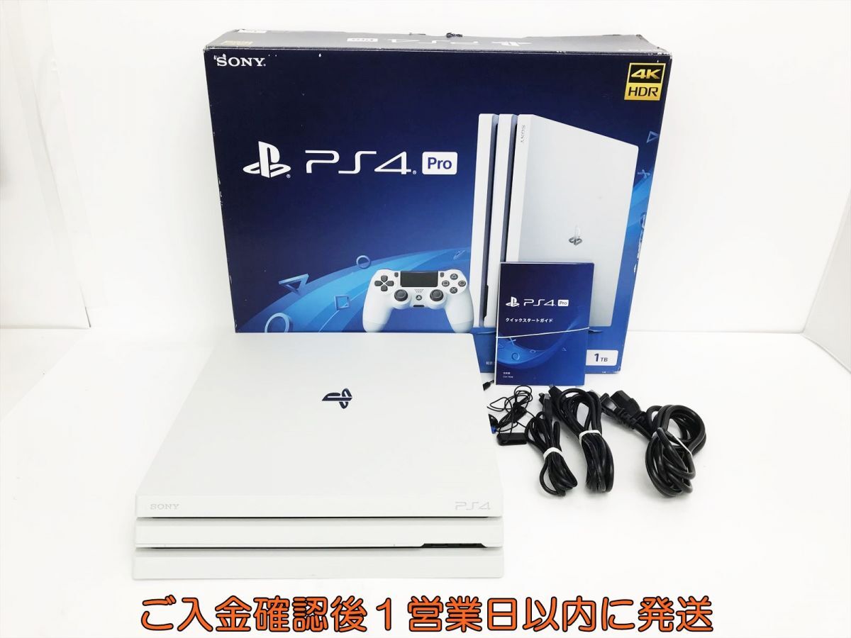 【1円】PS4 Pro 本体/箱 セット 1TB ホワイト SONY PlayStation4 CUH-7100B 初期化/動作確認済 FW5.53-01 G05-420os/G4_画像1