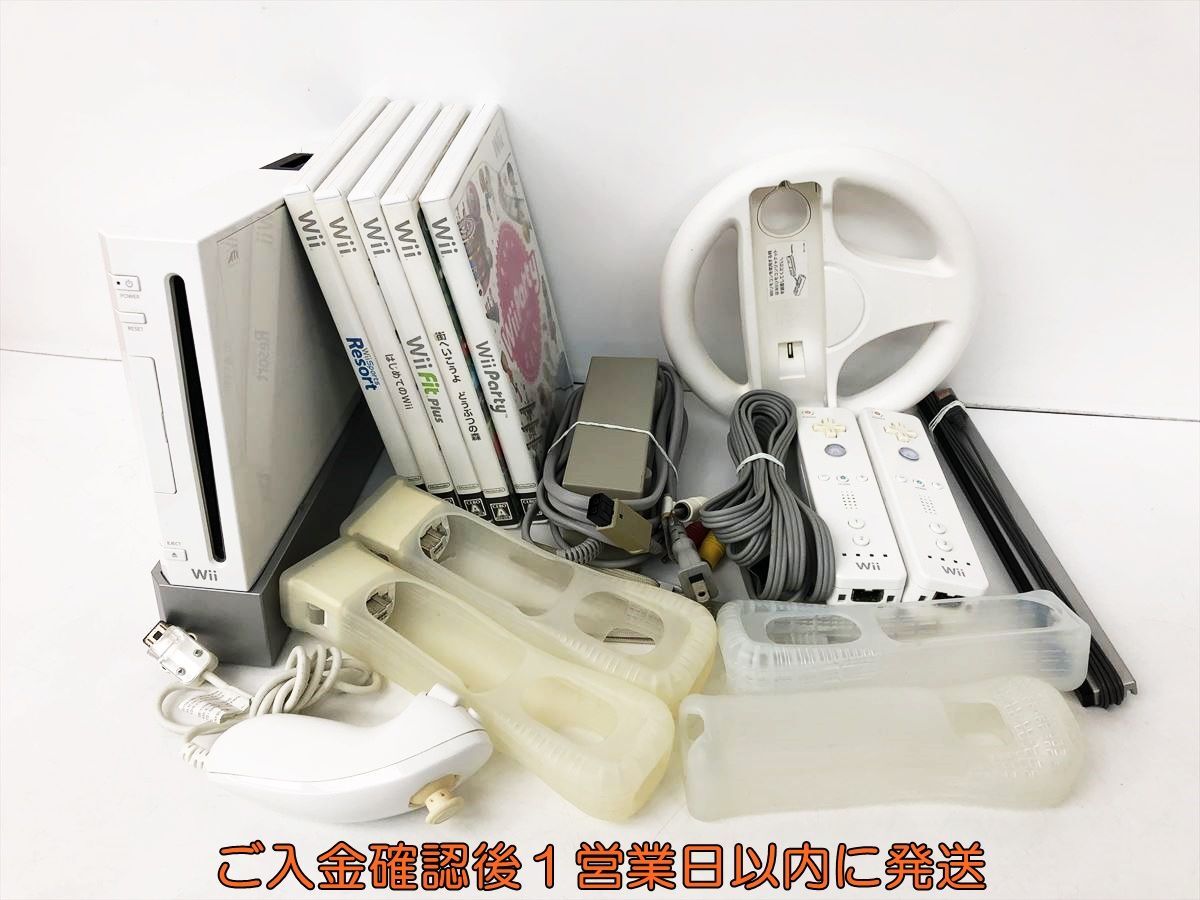 [1 jpy ] nintendo Nintendo Wii body peripherals soft set sale not yet inspection goods Junk remote control steering wheel etc. DC08-580jy/G4