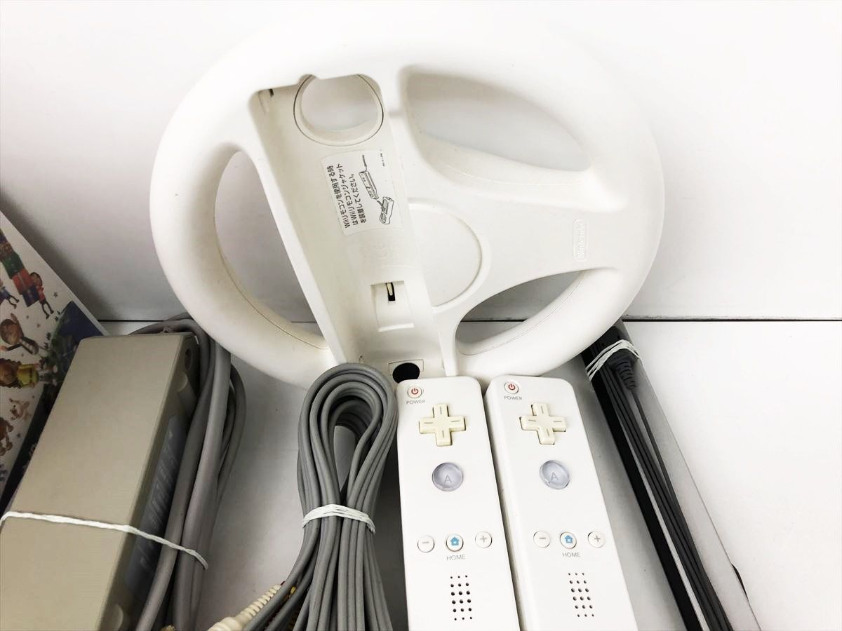 [1 jpy ] nintendo Nintendo Wii body peripherals soft set sale not yet inspection goods Junk remote control steering wheel etc. DC08-580jy/G4