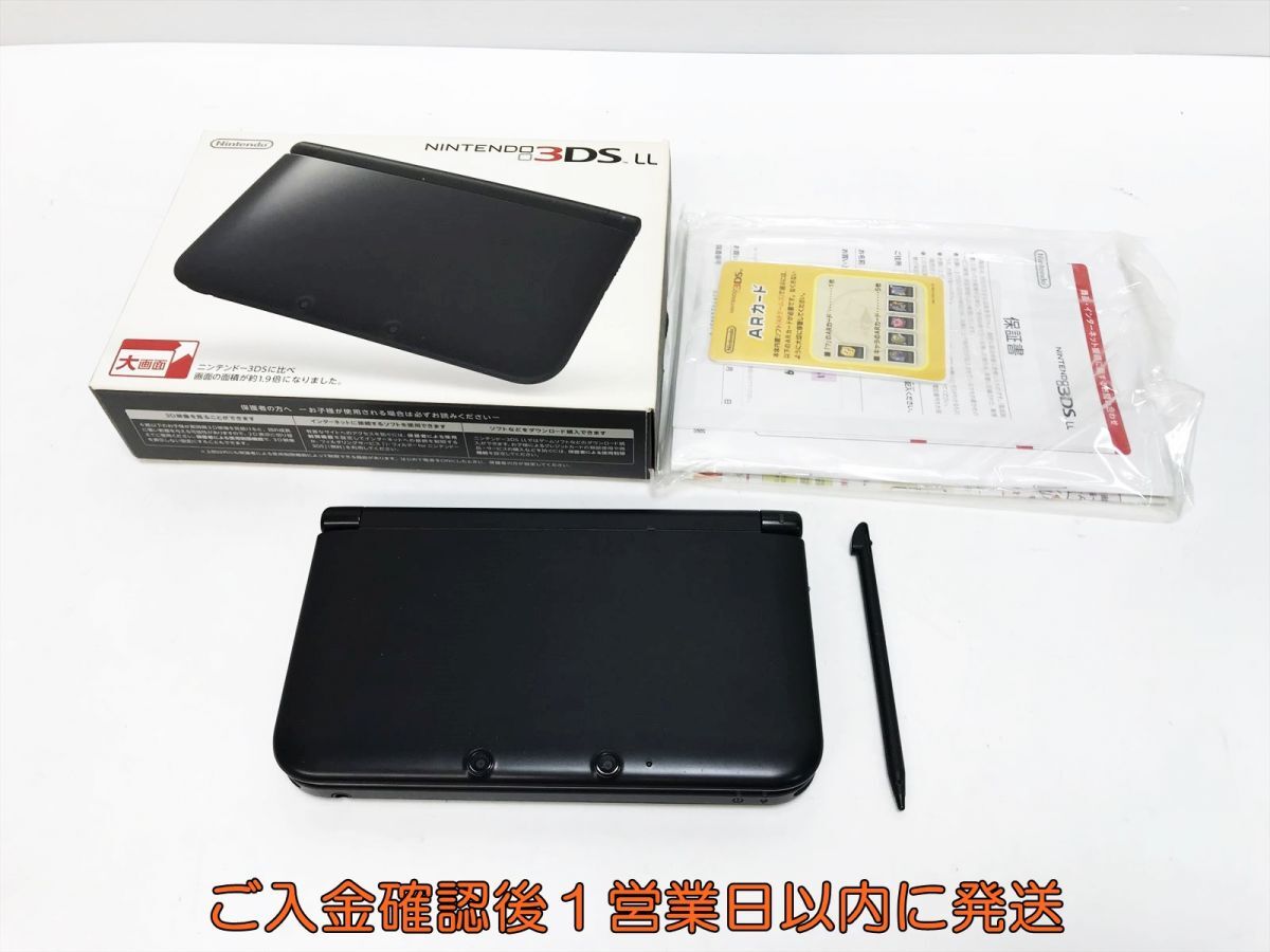 【1円】ニンテンドー3DSLL 本体 ブラック 任天堂 SPR-001 初期化/動作確認済 3DS LL 画面ヤケ H05-477yk/F3_画像1