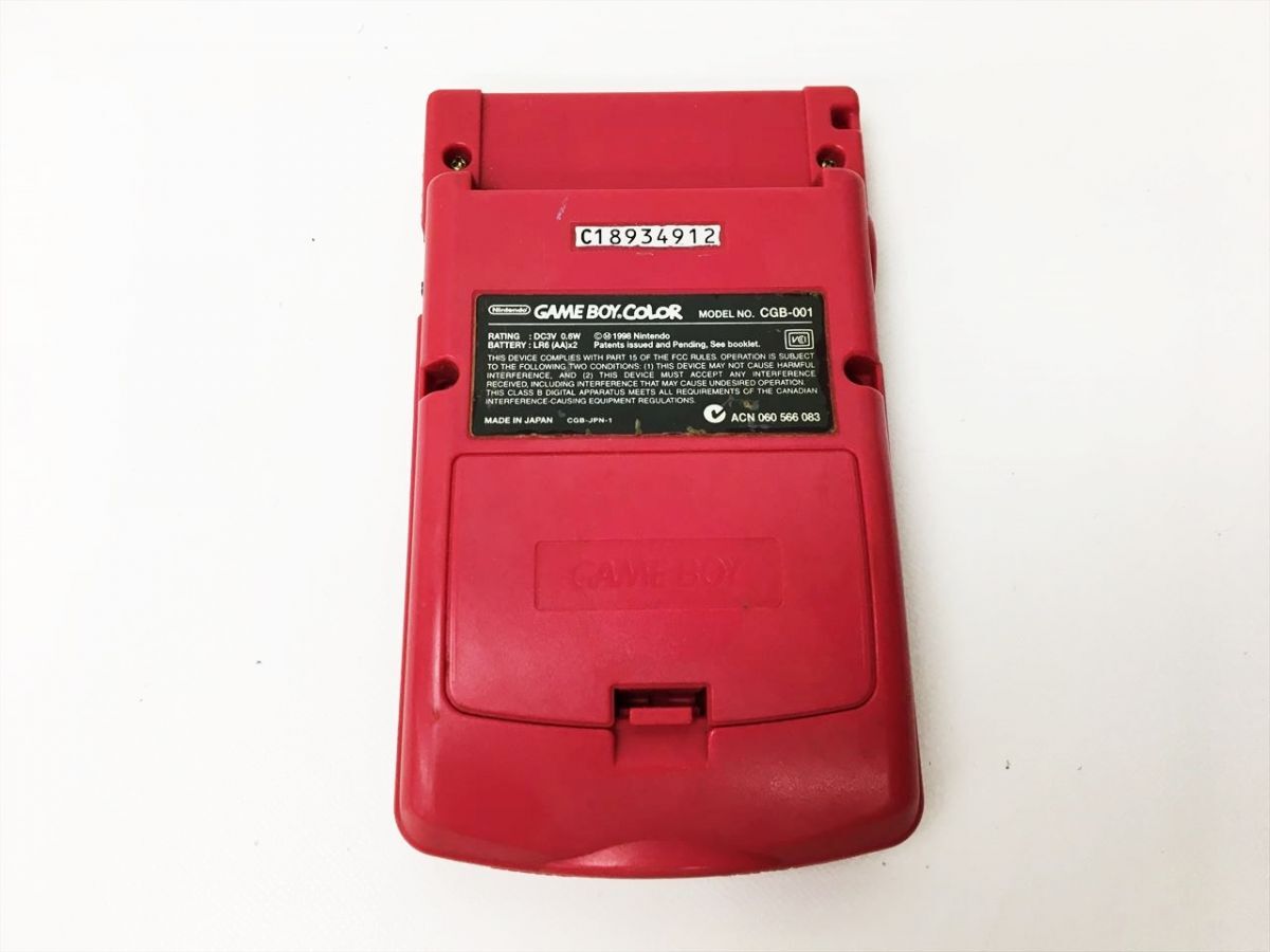 【1円】任天堂 ゲームボーイカラー 本体 レッド CGB-001 未検品ジャンク GAME BOY COLOR GB J04-740rm/F3_画像2