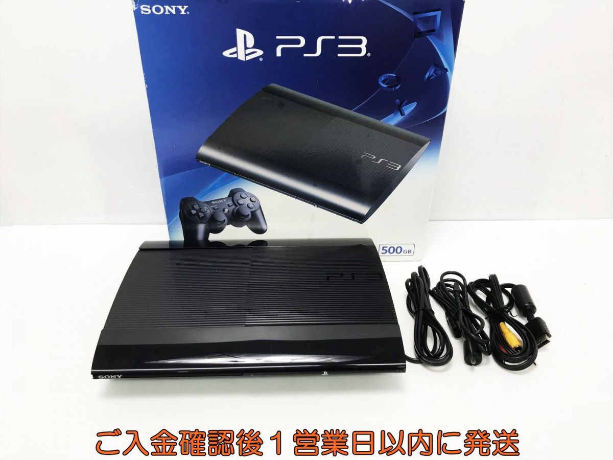 [1 jpy ]PS3 body / box set 500GB black SONY PlayStation3 CECH-4300C the first period ./ operation verification settled PlayStation 3 L03-683tm/G4