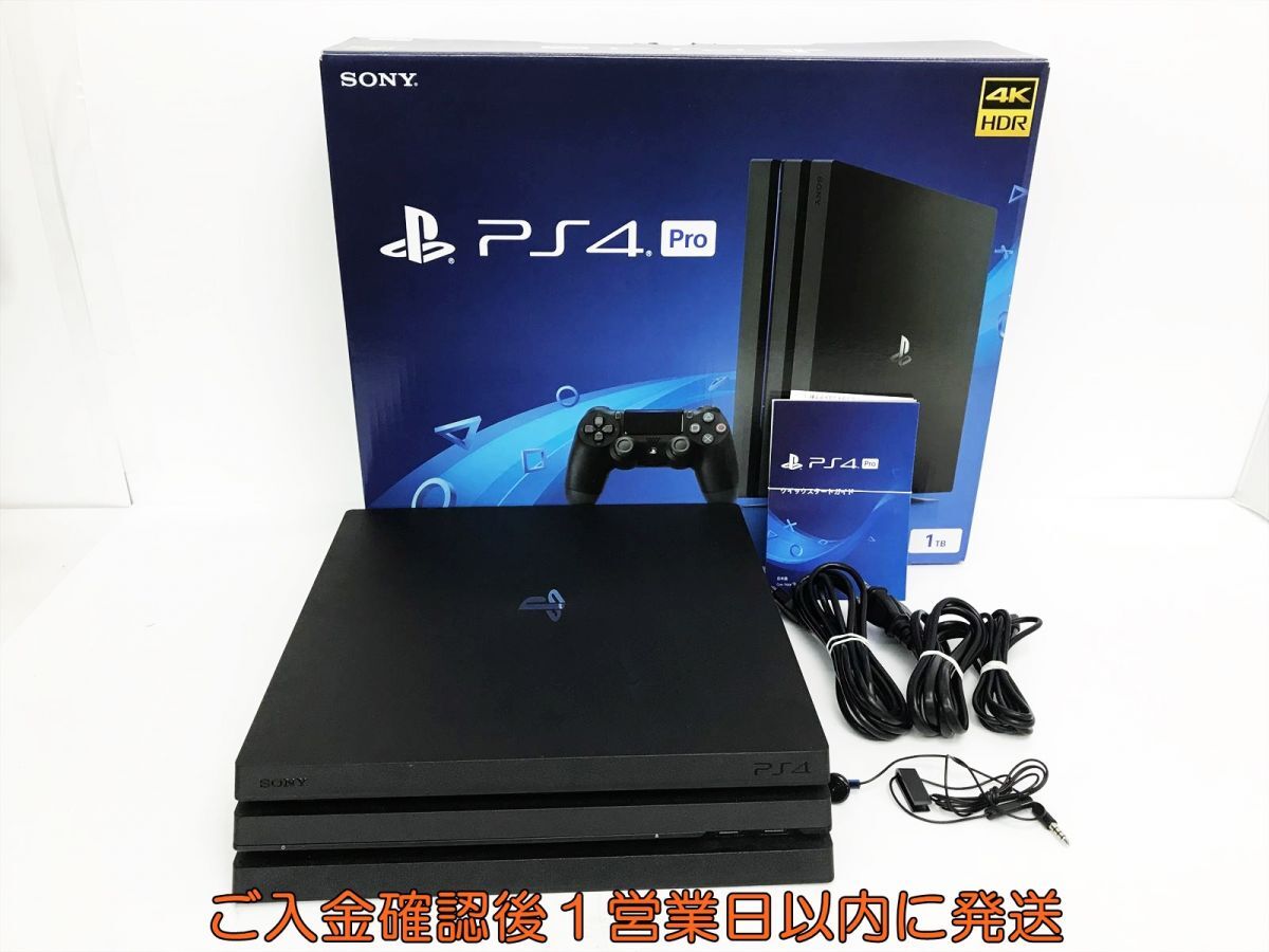 [1 jpy ]PS4 Pro body / box set 1TB black SONY Playstation4 CUH-7100B the first period ./ operation verification settled FW8.00 M06-442os/G4