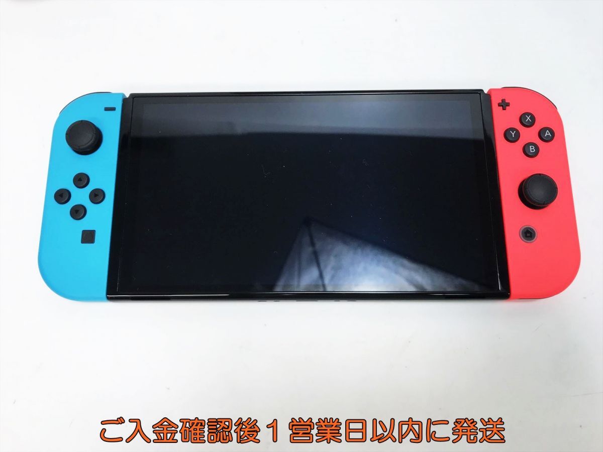 [1 jpy ] nintendo have machine EL model Nintendo Switch body set neon blue / neon red the first period ./ operation verification settled L05-583yk/G4