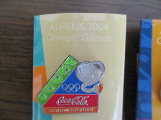 コカ・コーラ 2004 「アテネオリンピック」 ピンバッジコレクション 2個セット_画像2