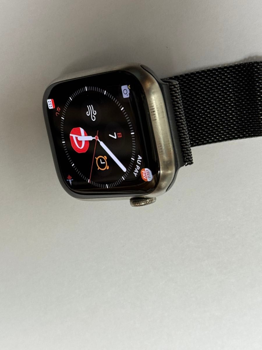 アップルウォッチ シリーズ7 チタニウム 45mm 新品ベルト付き セルラー　  AppleWatch