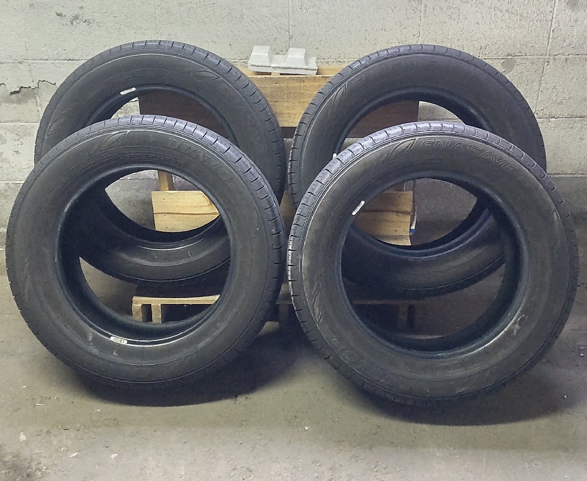 ノーマル タイヤ 4本 2020年製 215/60R16 95H DUNLOP ENASAVE EC300 7.4-7.5 中古_画像1