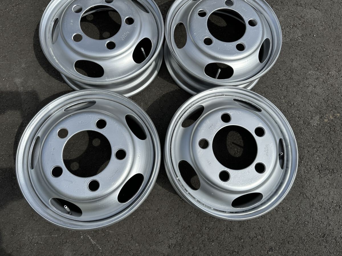 送料無料　三菱キャンター　ふそう　2トン　3トン TOPY　DUA 17.5×5.25 115-8TC 5穴　スチールホイール　　両面再塗装　6本セット_画像5