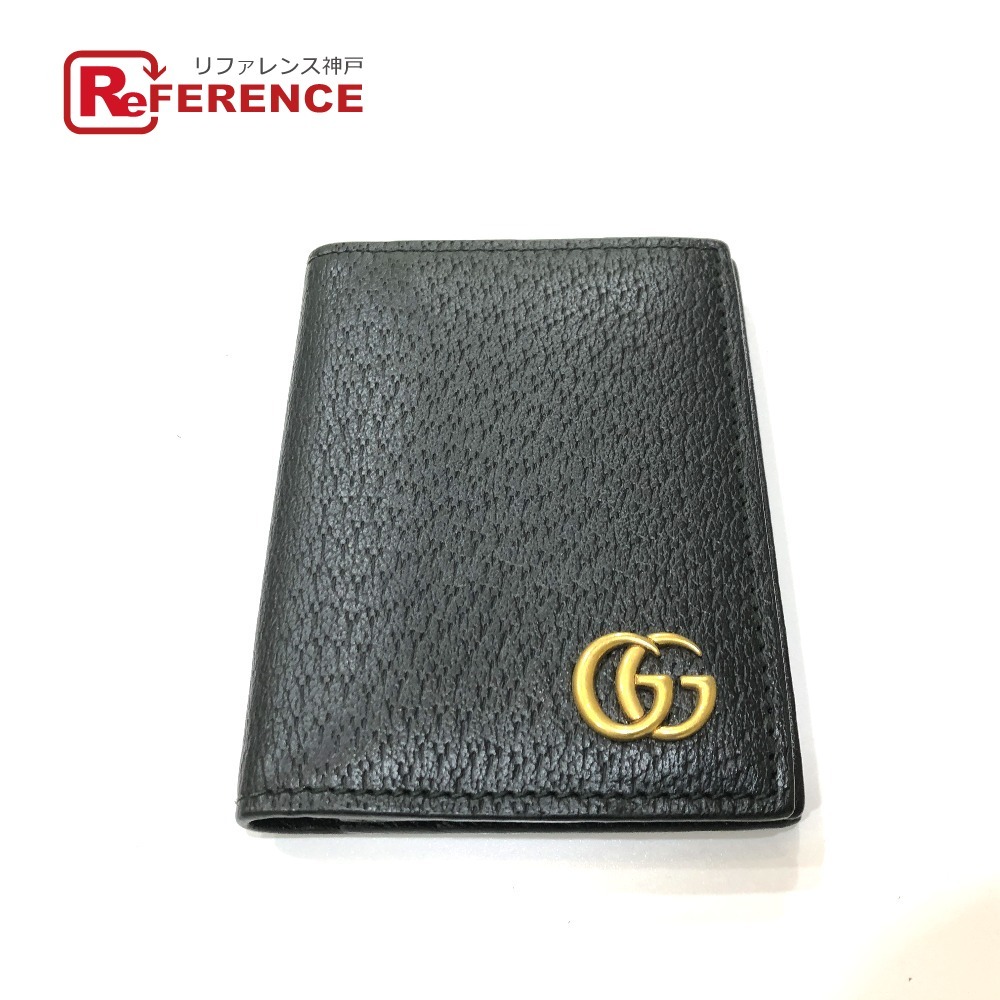 GUCCI グッチ 428737 GGマーモント ICケース 名刺入れ カードケース ブラック レディース【中古】_画像1