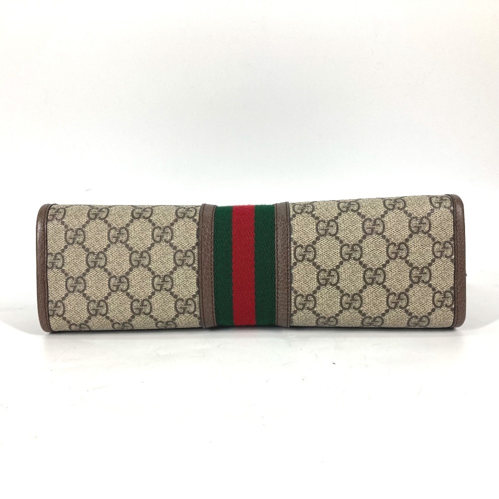 美品 GUCCI グッチ 598234 GG ポーチ カバン セカンドバッグ オフディア シェリーライン クラッチバッグ ベージュ メンズ【中古】_画像5