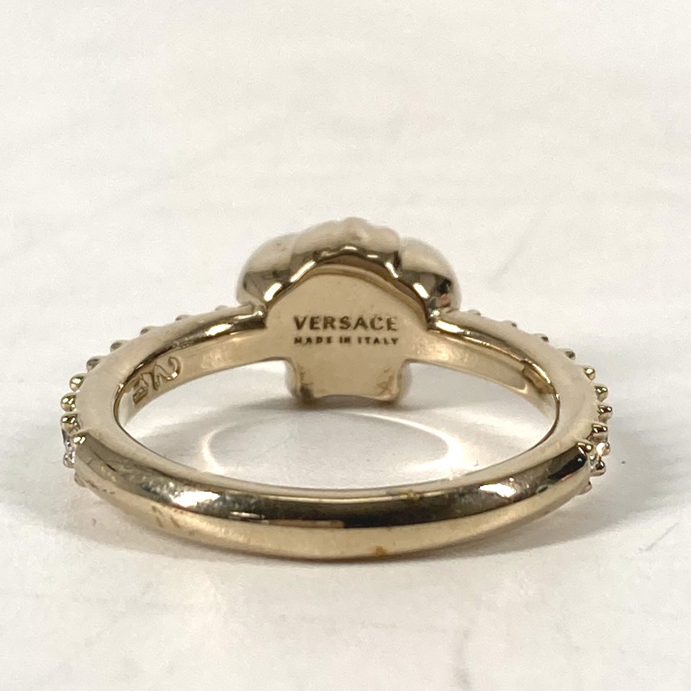 VERSACE ヴェルサーチ メデューサ ラインストーン アクセサリー リング・指輪 ゴールド メンズ【中古】_画像2