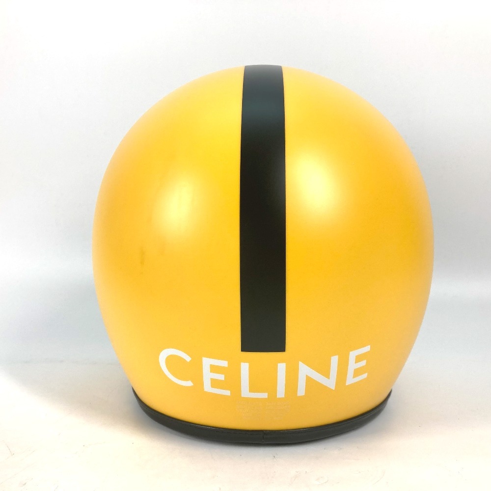  unused CELINE Celine Logo motorcycle hat motorcycle helmet helmet yellow men's [ used ]