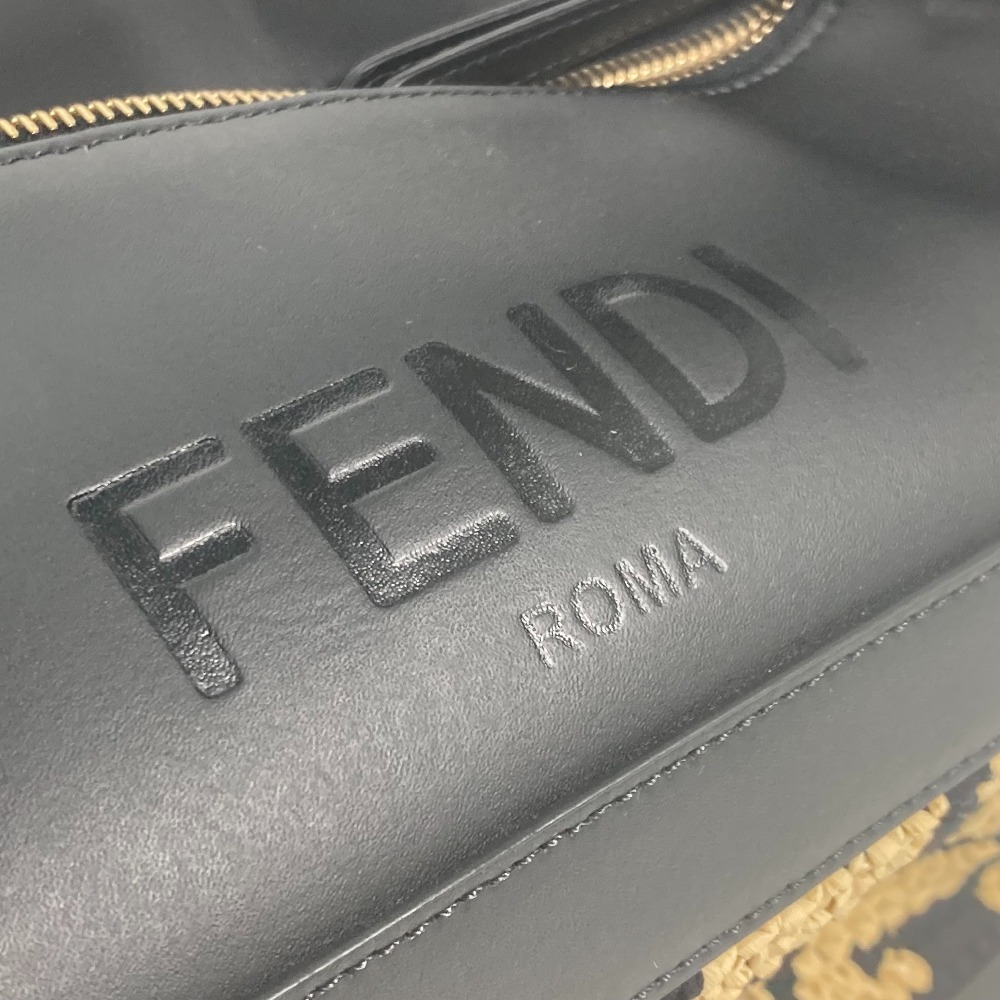 未使用 FENDI フェンディ 7AS113 ズッカ バニティバッグ ロープ サマーバッグ カバン ハンドバッグ ベージュ レディース【中古】_画像6