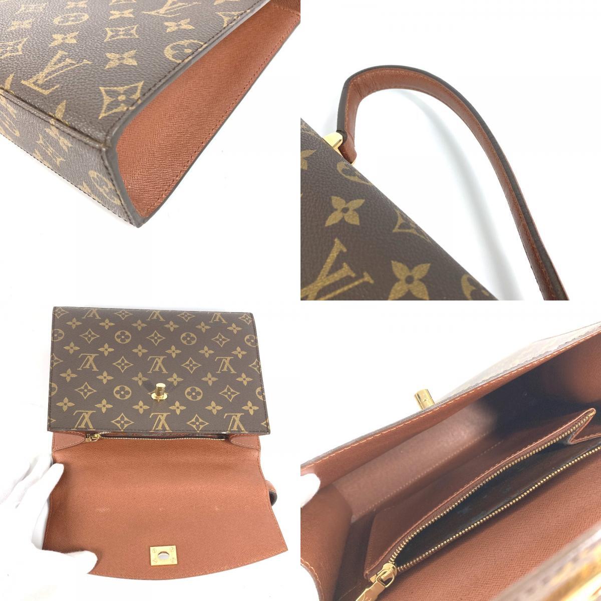 LOUIS VUITTON ルイヴィトン M51379 マルゼルブ カバン モノグラム ハンドバッグ ブラウン レディース【中古】_画像9