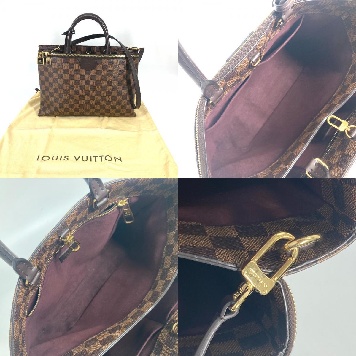 LOUIS VUITTON ルイヴィトン N41582 ブロンプトン 2WAY ショルダーバッグ 肩掛け トートバッグ ダミエ ハンドバッグ エベヌ 【中古】_画像9