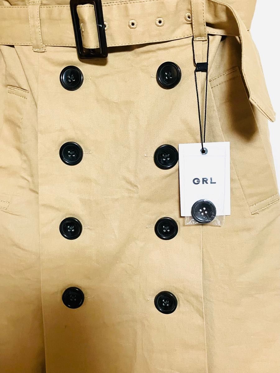 GRL ベルト付きトレンチスカート　L  タグ付き