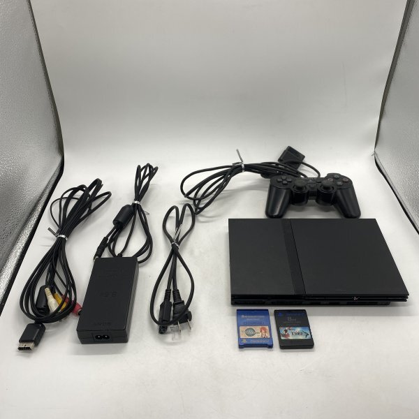 通電OK/ジャンク【PS2】SCPH-70000 本体・コントローラー・アダプター・メモリーカード Playstation プレステ_画像1