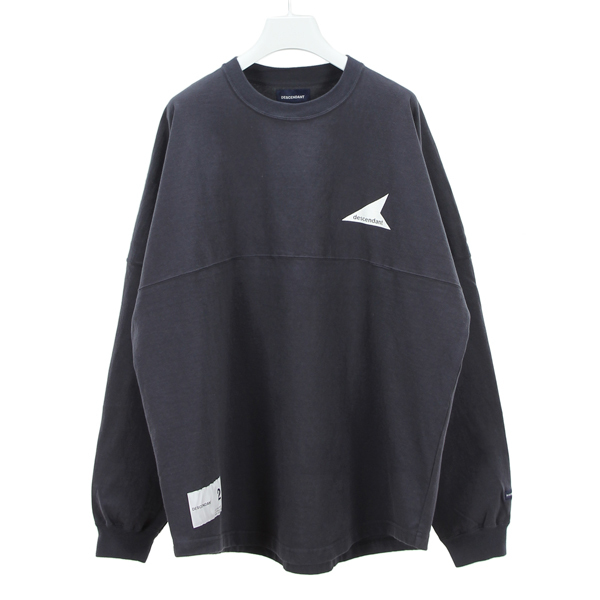 希少★新品本物【灰★サイズ1】CETUS JERSEY LS セタスジャージ バックフルロゴ 正規店購入 ディセンダント 限定 入手困難 DESCENDANT 19SS_画像2