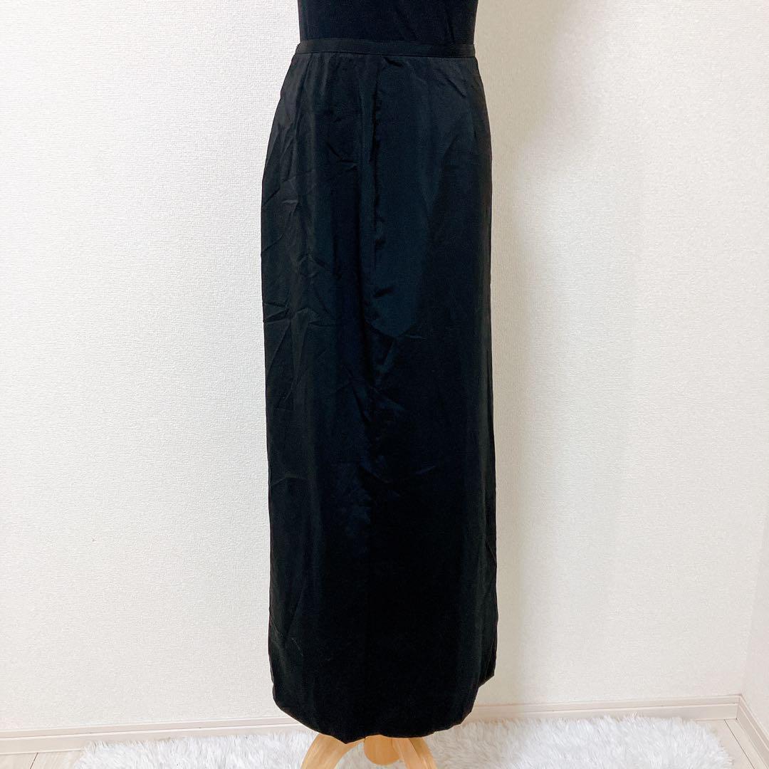 【高級美品】ノーマカムリ ナイロンロングスカート ブラック　Mサイズ_画像2