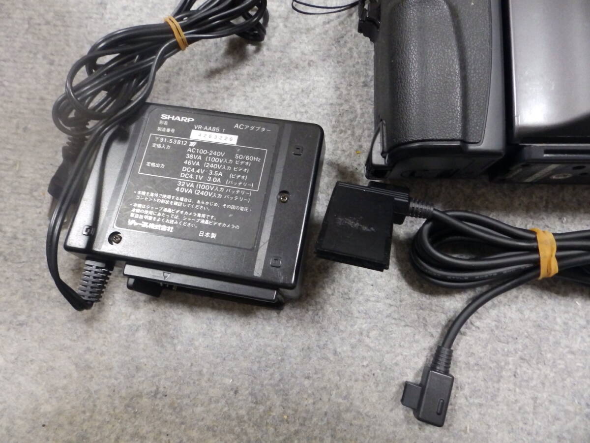SHARP 8mm video camera VL-HL50 AC adaptor,DC connection cable attached operation verification ending 