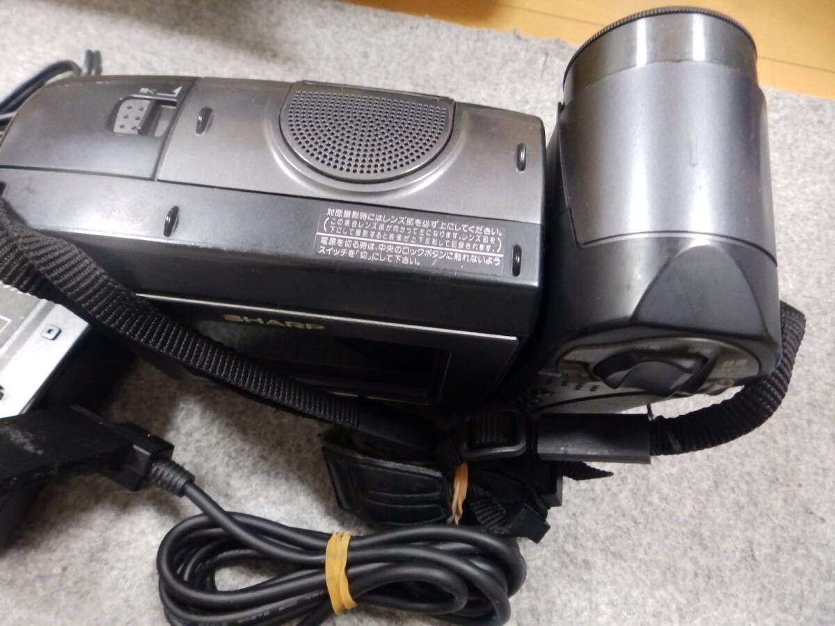 SHARP 8mm video camera VL-HL50 AC adaptor,DC connection cable attached operation verification ending 