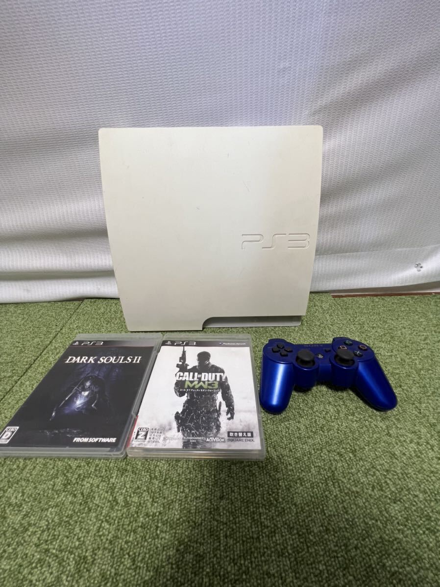 SONY ソニー PS3 本体 コントローラー ホワイト ソフト×2 CECH-3000A _画像1