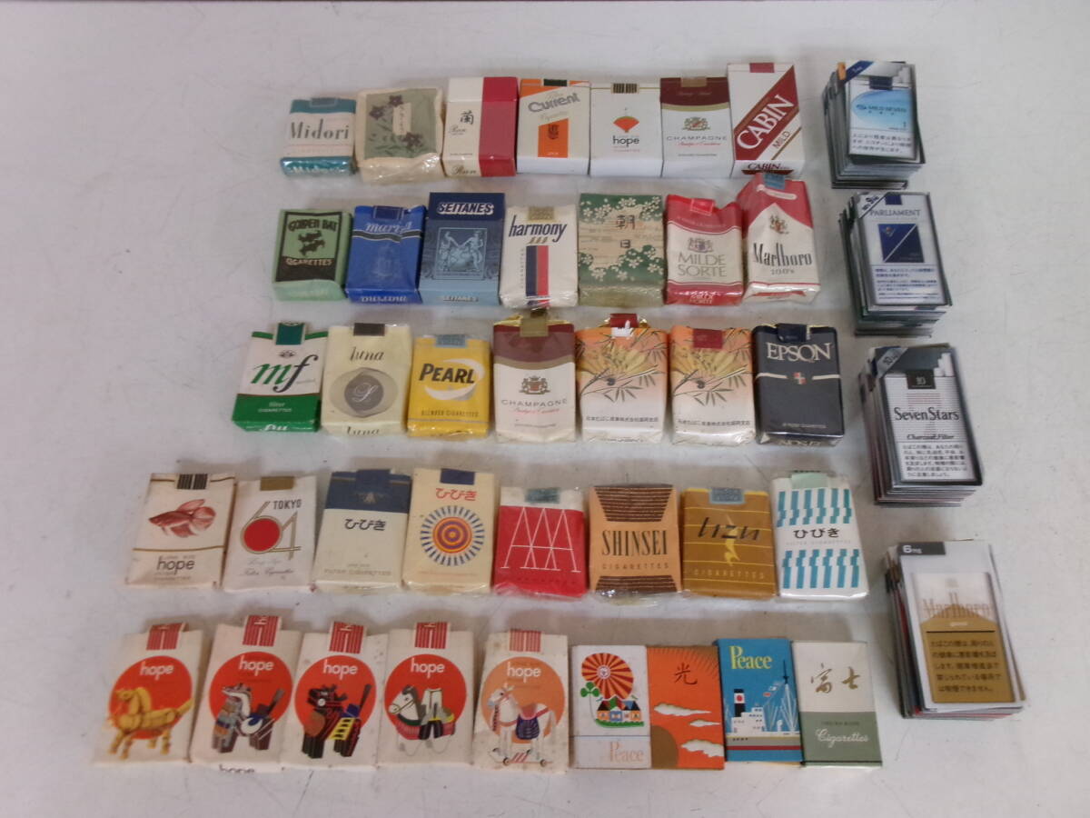 N-663【5-6】◎3 たばこ タバコ ディスプレイ用サンプル 空き箱 まとめて 当時物 レトロ パッケージ カード / hope CABIN ひびき 蘭 の画像1