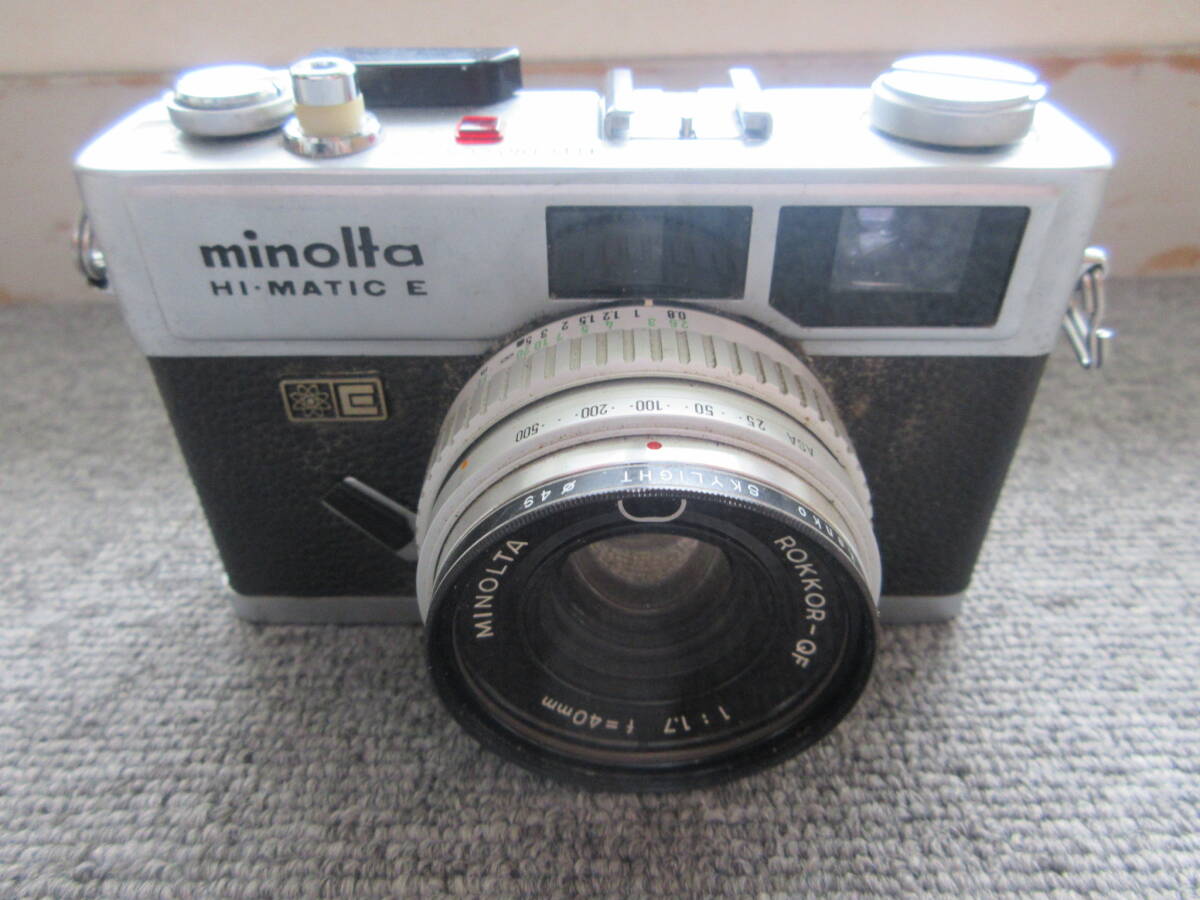S【5-11】◎8 中古カメラ minolta ミノルタ HI・MATIC E 1：1.7 f＝40㎜ 動作未確認・現状品の画像1