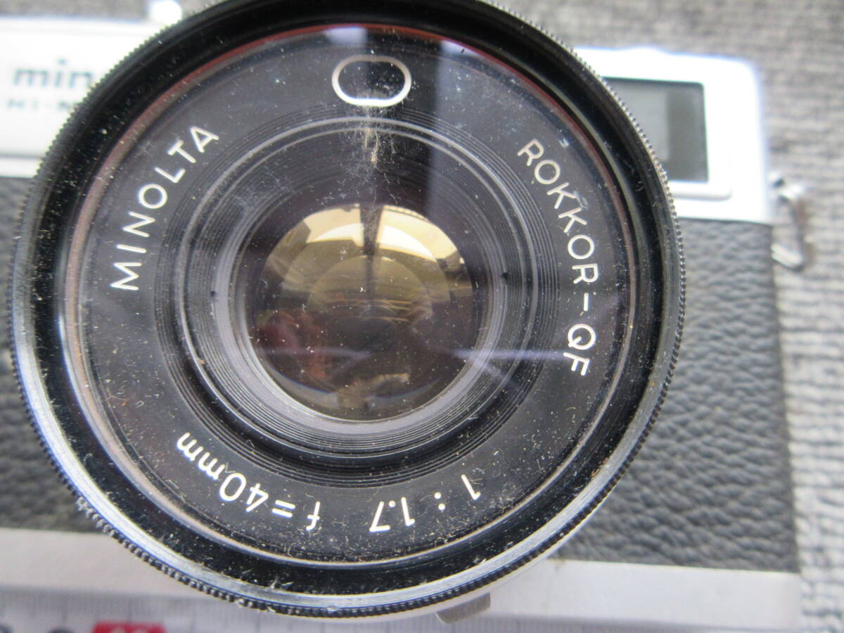 S【5-11】◎8 中古カメラ minolta ミノルタ HI・MATIC E 1：1.7 f＝40㎜ 動作未確認・現状品の画像6
