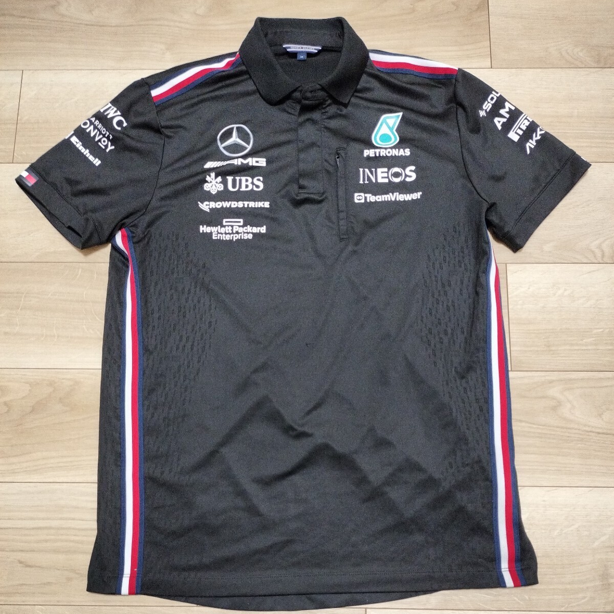 2023 Mercedes AMGpe Toro nasF1 team supplied goods polo-shirt M size not for sale Hamilton russell TOMMYHILFIGER