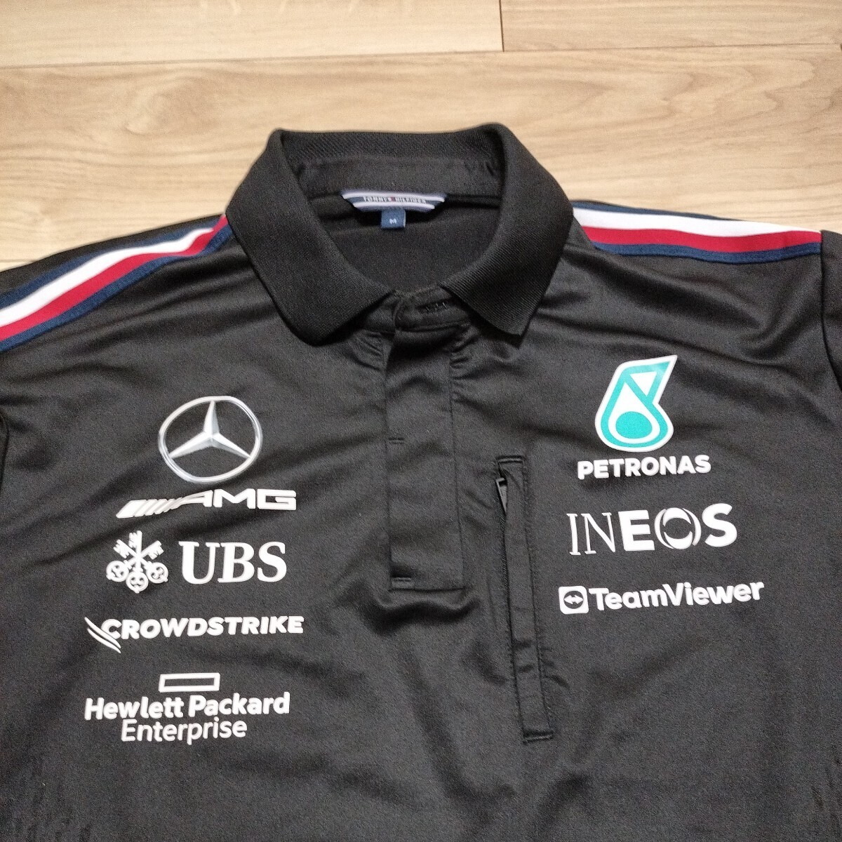 2023 Mercedes AMGpe Toro nasF1 team supplied goods polo-shirt M size not for sale Hamilton russell TOMMYHILFIGER
