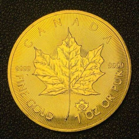 1000刻印 古銭 記念メダル カナダ 古銭 メイプルリーフ 50ドル金貨 24金Pの画像1