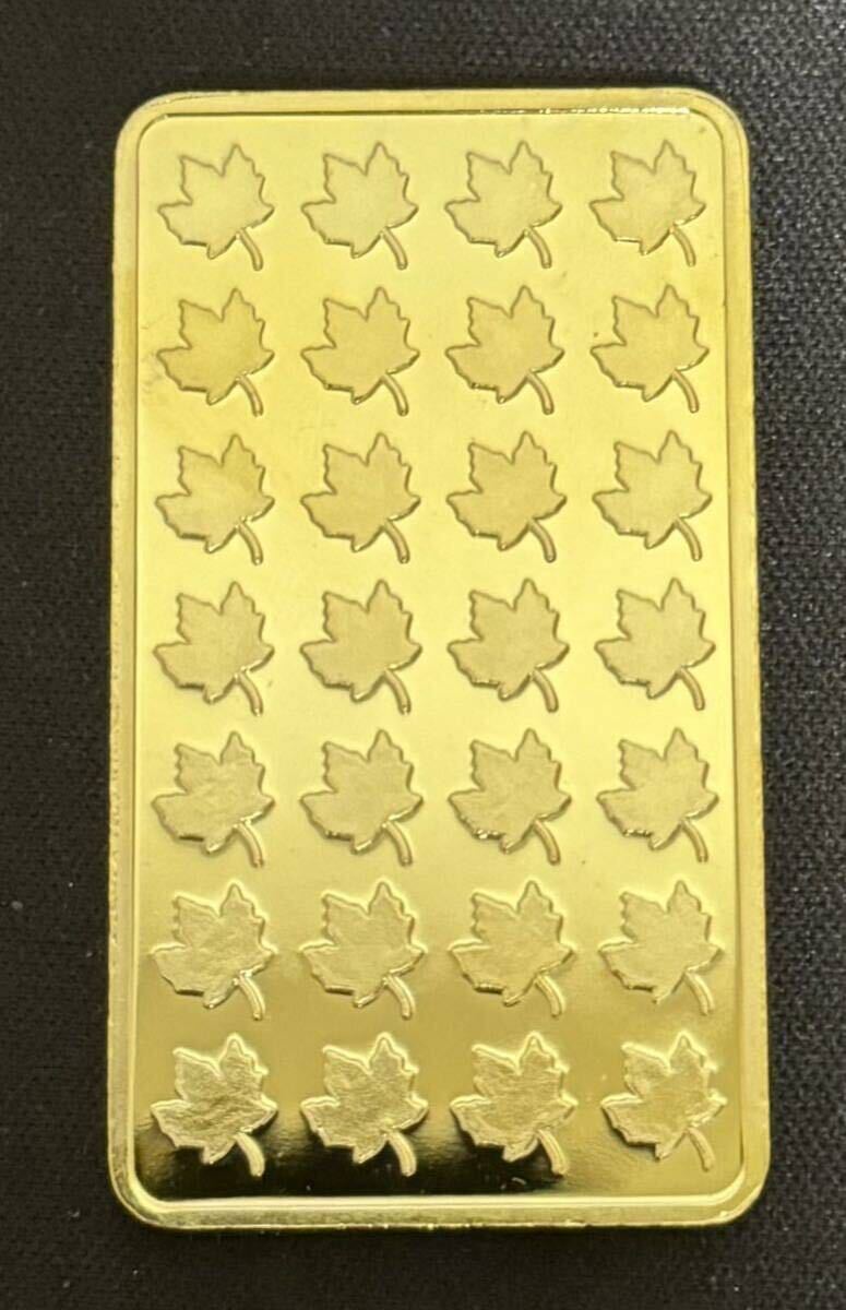 CREDIT GOLD Gold 金貨バー長方形 専用カプセル入り 記念金貨コイン 外国古銭 大型金貨 の画像2