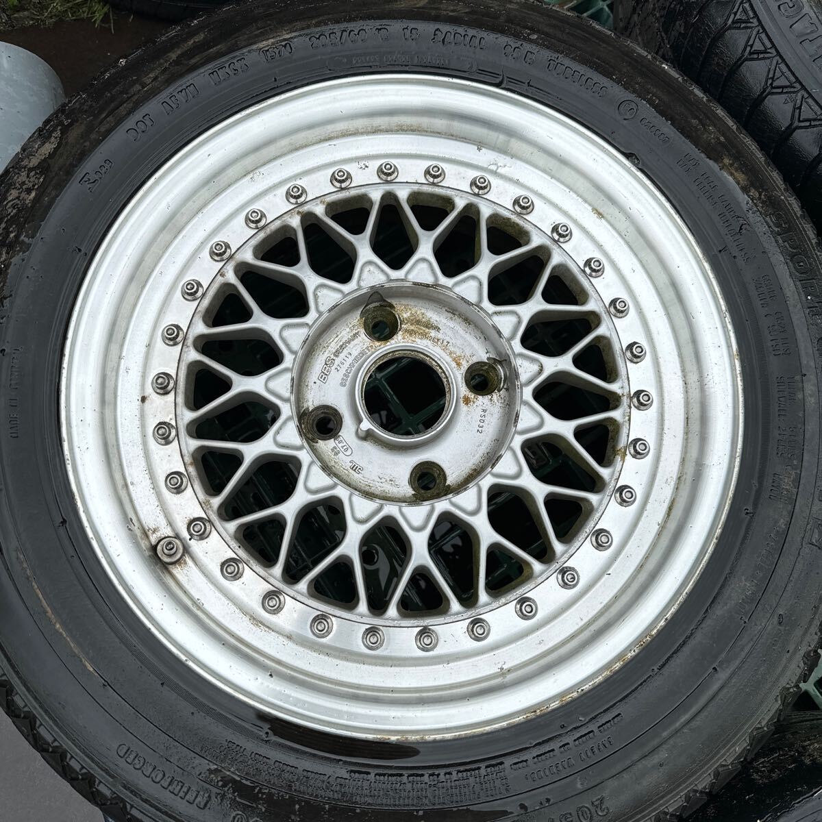 BBS RS RS032 15インチ 6.5J+17 114.3-4H 4本セット ジャンク 中古品　4穴_画像5