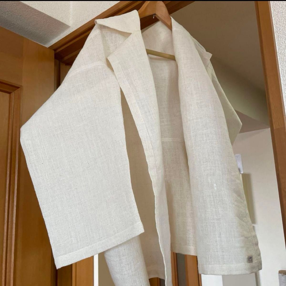 美品 うさとの服 麻綿 上下ジャケット 生成 usaato ウサト 美品 うさとの服 麻綿 上下ジャケット 生成 usaato ウサト