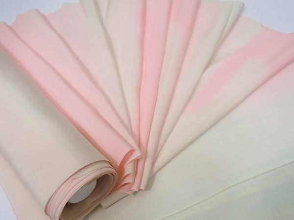 [ Sakura flower ] long kimono-like garment cloth .. cloth put on shaku . writing ... silk #392